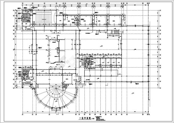 广东省初中四层教学楼建筑设计图纸（现浇钢筋砼框架）-图二
