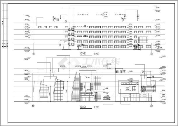 大型影剧院戏剧院电影院cad建筑施工设计图-图一