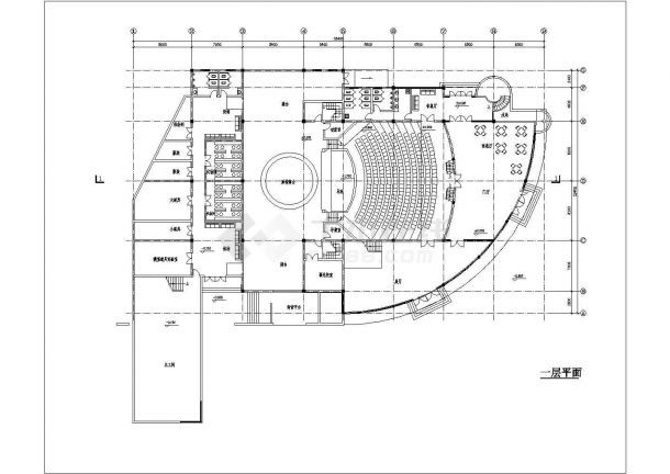 两层小型剧场演艺中心平面布置图含服装道具化妆等