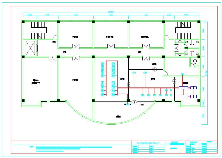 机房工程成套平面cad方案设计图
