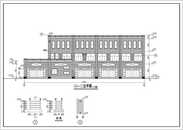 精致有品味的3层学校食堂建筑设计图（带总平图）-图一