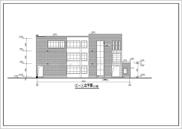 精致有品味的3层学校食堂建筑设计图（带总平图）-图二