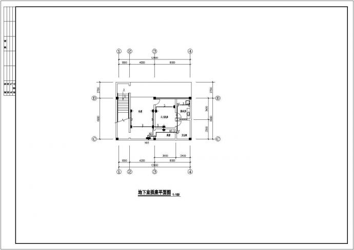 某别墅电气施工cad图，含综合布线系统设计_图1