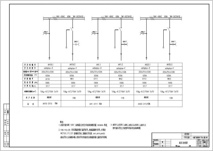 高低压配电系统施工图（全套系统图）_图1