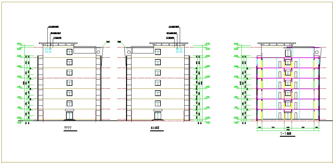 厂区宿舍楼建筑设计CAD图纸