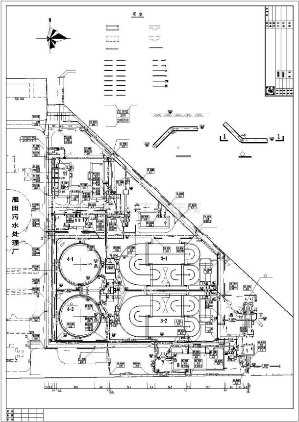 某大型污水处理厂总图-图二