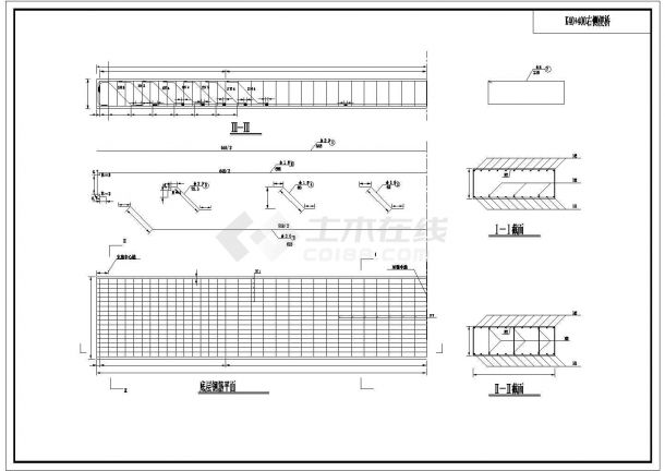 实用简易3米宽双跨板桥结构施工详图-图二