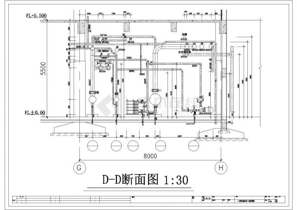 某地区电子厂换热站工程建设cad图纸-图二