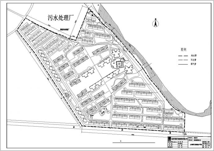 深圳某地方小区答对的给排水设计总图_图1