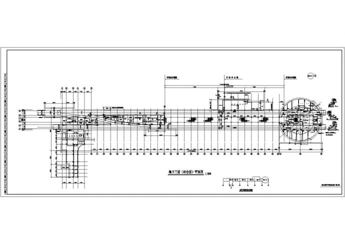 某地地下三层地铁站建筑设计图纸（共3张）_图1