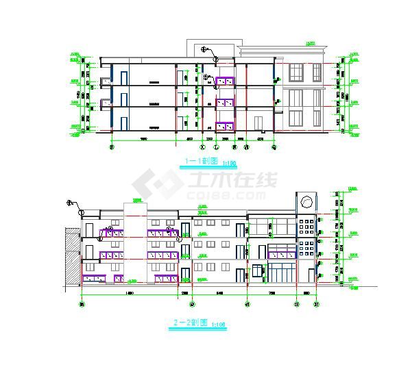 【最新出图】某地幼儿园建筑施工图（共8张）-图一