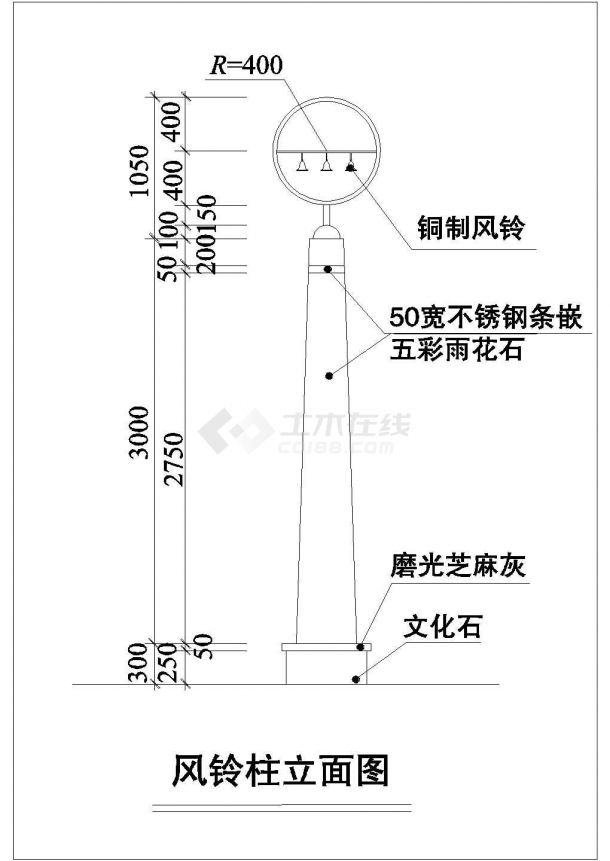 景观灯做法示意图