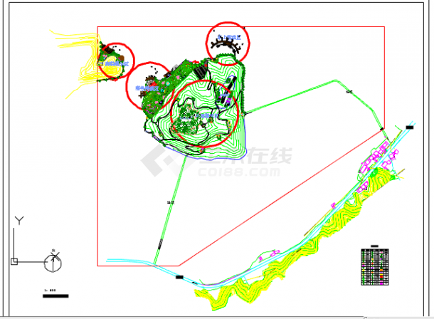 某地区一个修仙岛的规划方案设计图纸-图一