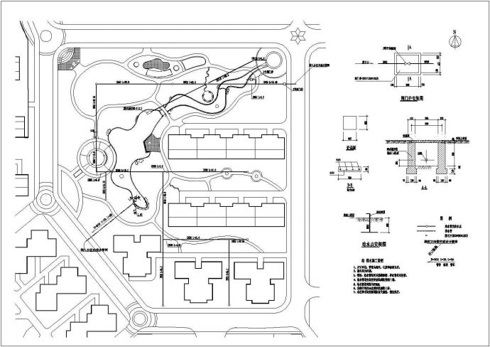 某小区绿化喷灌施工图，含设计说明_图1
