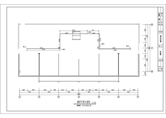创新大厦消防施工CAD平面布置参考图_图1