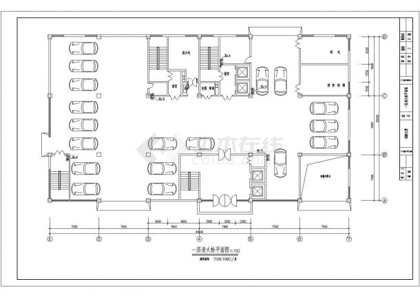 创新大厦消防施工CAD平面布置参考图-图二