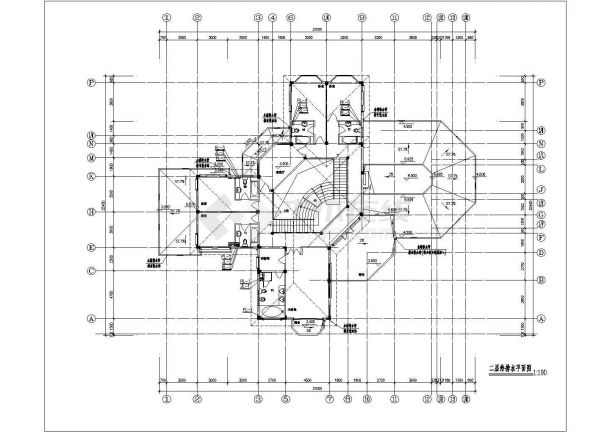 某市别墅给排水系统CAD布置参考图-图二