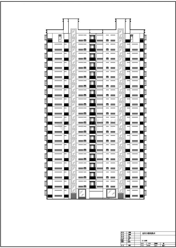 小高层18层住宅建筑设计方案图纸cad-图二