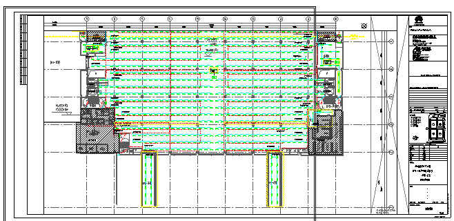 工业厂房-电气-生产用房(大)13三层-照明平面图