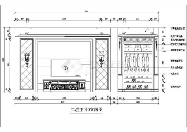 碧桂园三层别墅室内装修施工图纸-图一