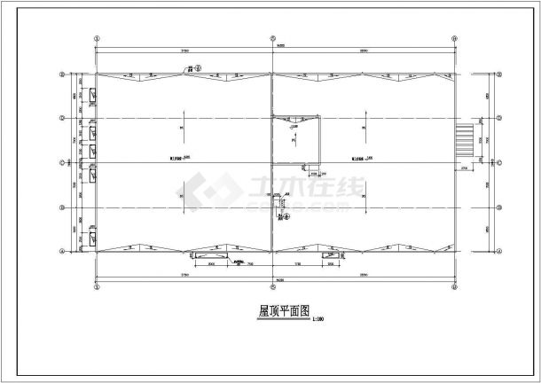 某地小型车间建筑施工图纸cad（全套）-图二