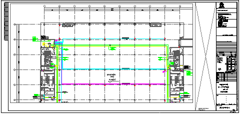 工业厂房-电气-生产用房(大)15三层-电力干线平面图_图1