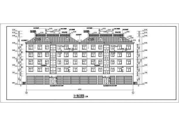 某六层砖混结构商住楼建筑设计CAD施工图-图二