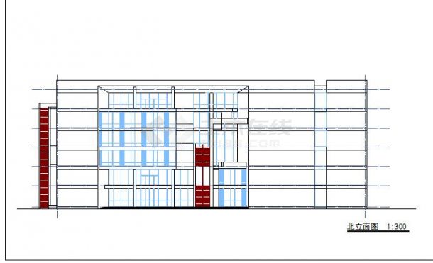 某地小型商场建筑设计平立面图（全套）-图二