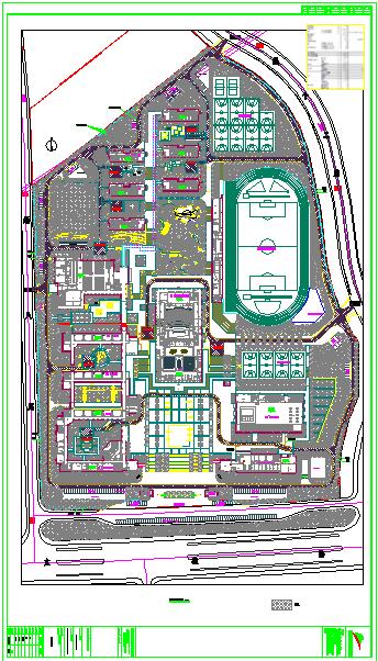 某中学风景园林和市政工程全套景观及水电施工图（小品十分丰富）_图1