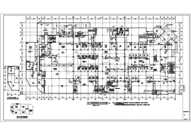 某地下1层地2层商场给排水设计图-图一