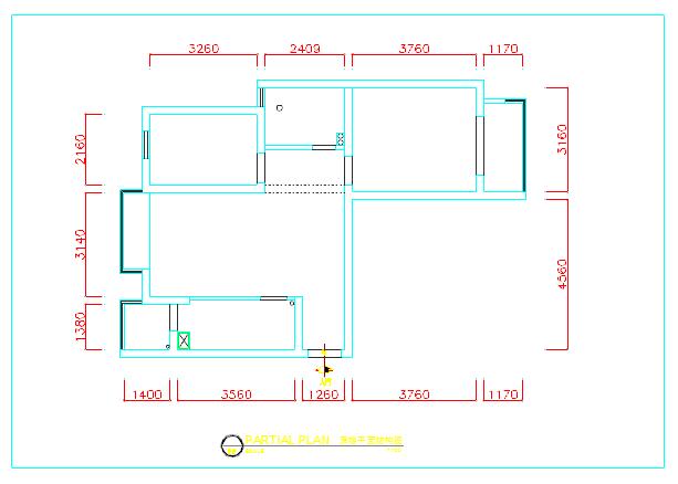65平米两居小户型装修设计cad施工图（含效果图）_图1