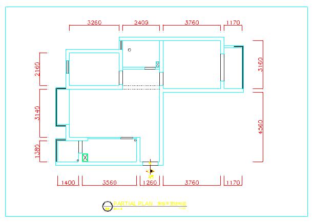 65平米两居小户型装修设计cad施工图（含效果图）