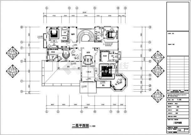 别墅样板房装饰设计全套CAD施工图-图二