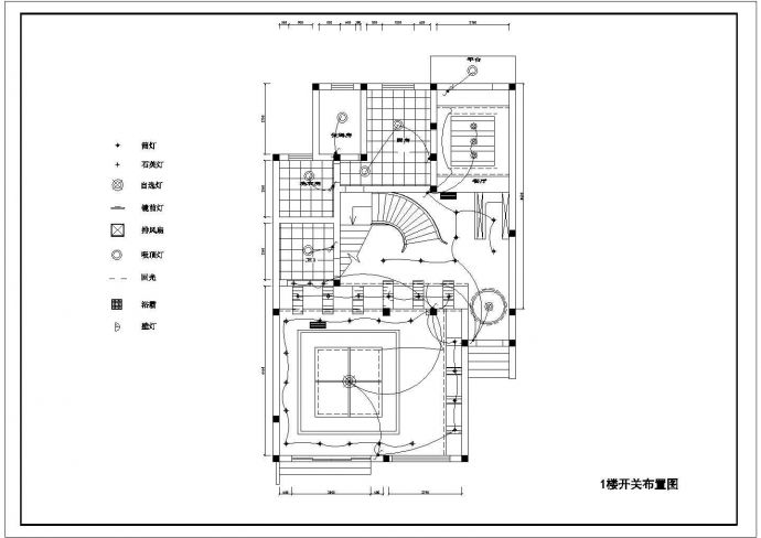 三层别墅装修设计CAD施工图（带预算）_图1