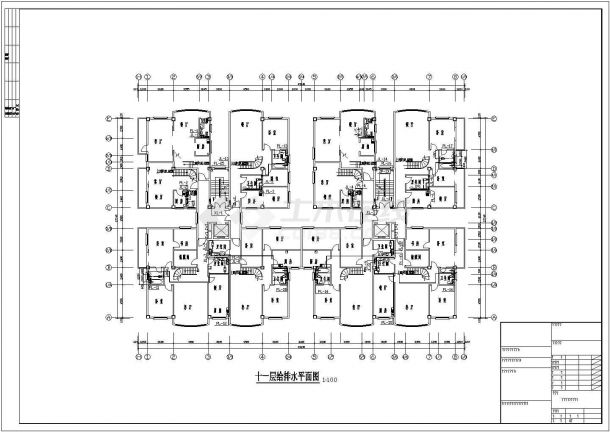 某12层（地下一层）商住楼给排水设计施工图-图二