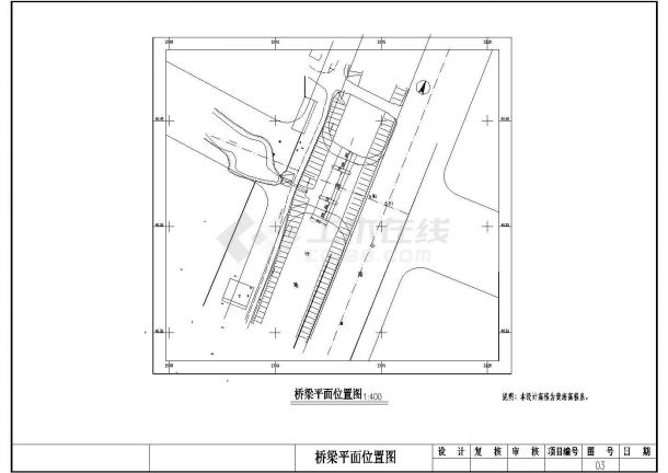 江苏人工河道34米宽桥梁施工设计图纸（3m绿化带）-图一