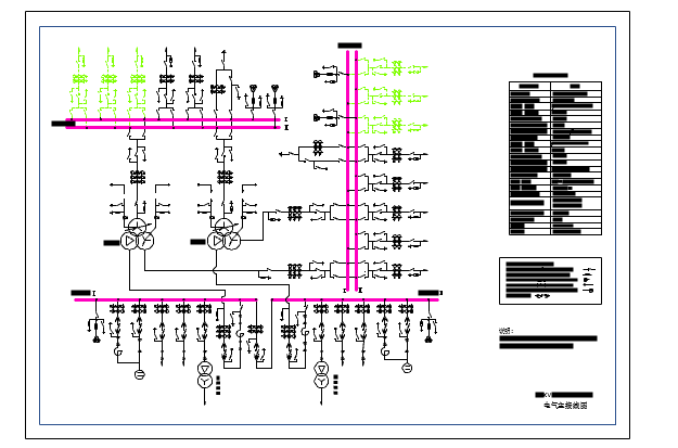 220Kv枢纽变电站主接线图（含设备表）_图1