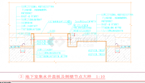 江苏工业园区体育中心游泳馆建筑施工图-详图CAD图纸-图二