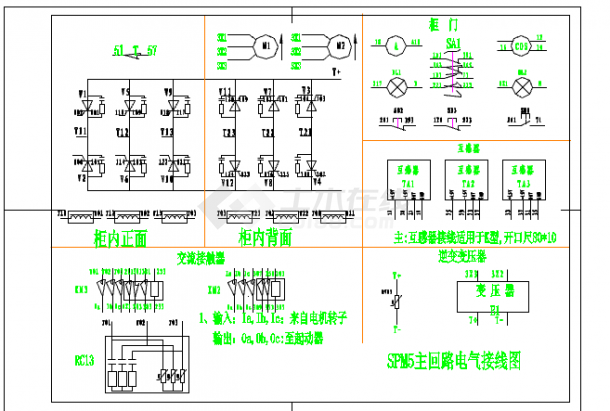 SPM5系列进相机主回路电气设计图-图一