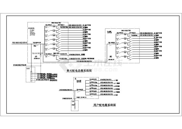 某六层住宅楼电气设计施工平面图纸-图一