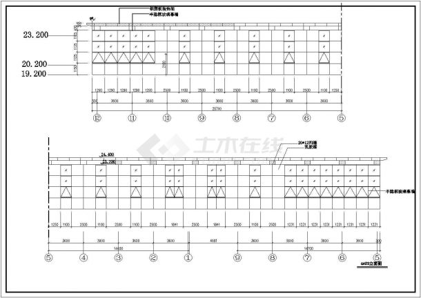 屋顶花园施工cad图，共9张图纸-图一