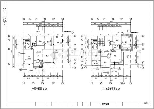 四层别墅建筑设计施工图纸（建筑面积481平方米）-图一
