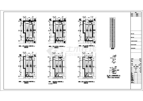 超高层住宅楼梯CAD图-图二