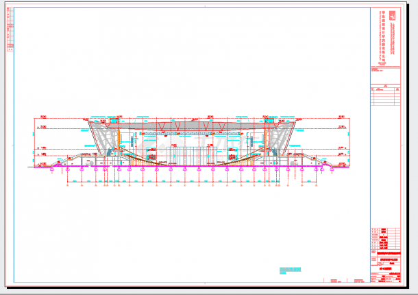 某地邵阳市体育中心建筑工程项目施工图-建筑CAD图纸-图二