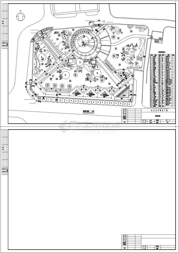 全套广场景观施工cad图（放线图）-图一