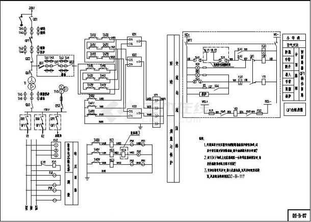 某地区电站建筑机电设计施工方案图-图一