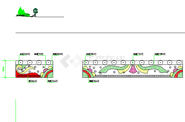 道路边绿化带施工cad图，含设计说明-图一