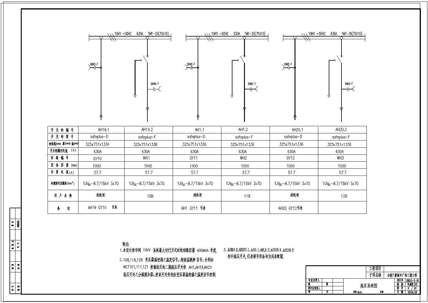 【四川】某工程高低压配电系统设计施工图