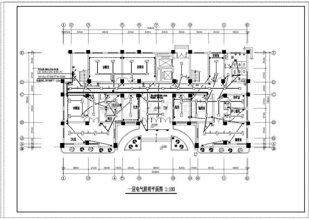 某六层小型医疗中心电气设计施工图-图一