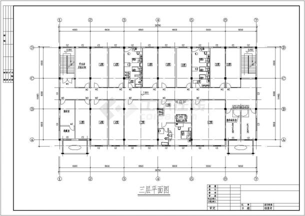 某公司综合楼方案设计图，共7张图-图二